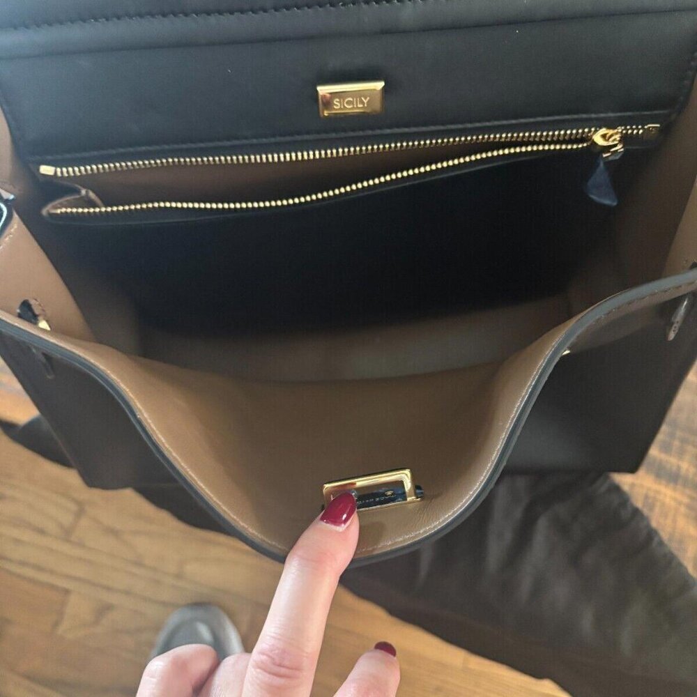 DOLCE & GABBANA SICILY 62 BLACK TOTE BAG - Picture 10 of 12
